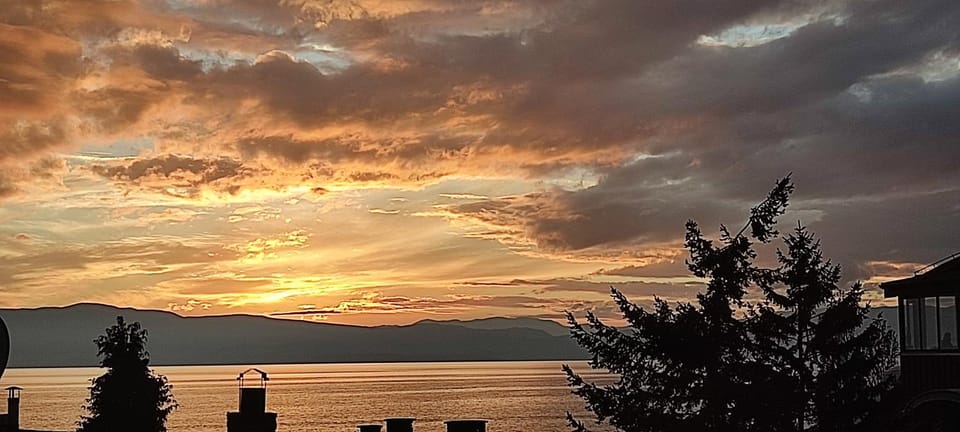 Natural landscape, Lake view, Sunset