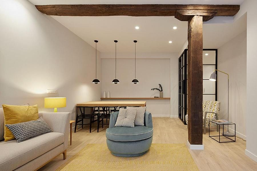 Living room, Seating area, Dining area