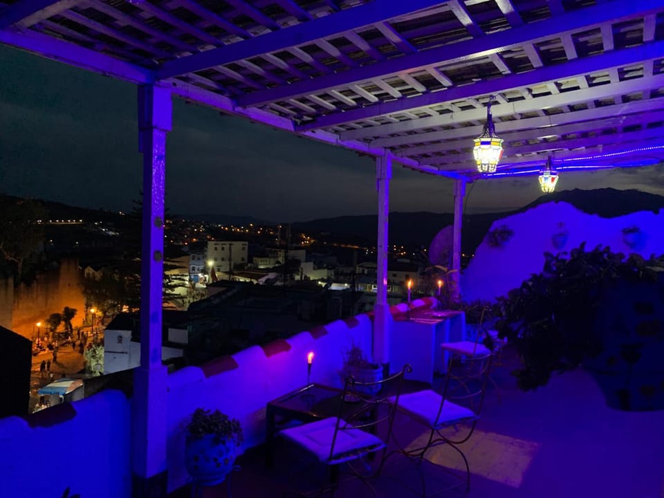 Night, View (from property/room), Balcony/Terrace