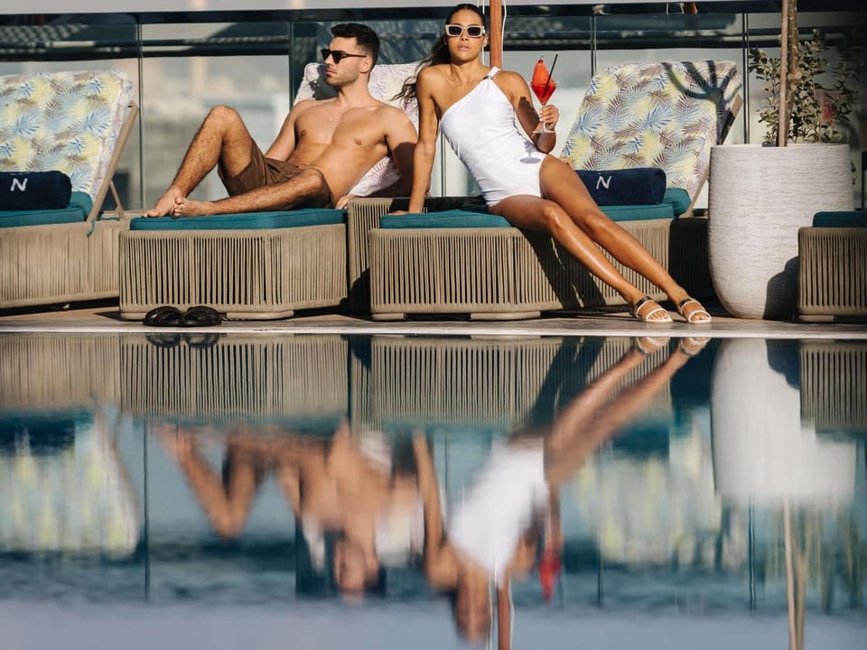 Restaurant/places to eat, People, Summer, Guests, Pool view, Swimming pool, group of guests, sunbed