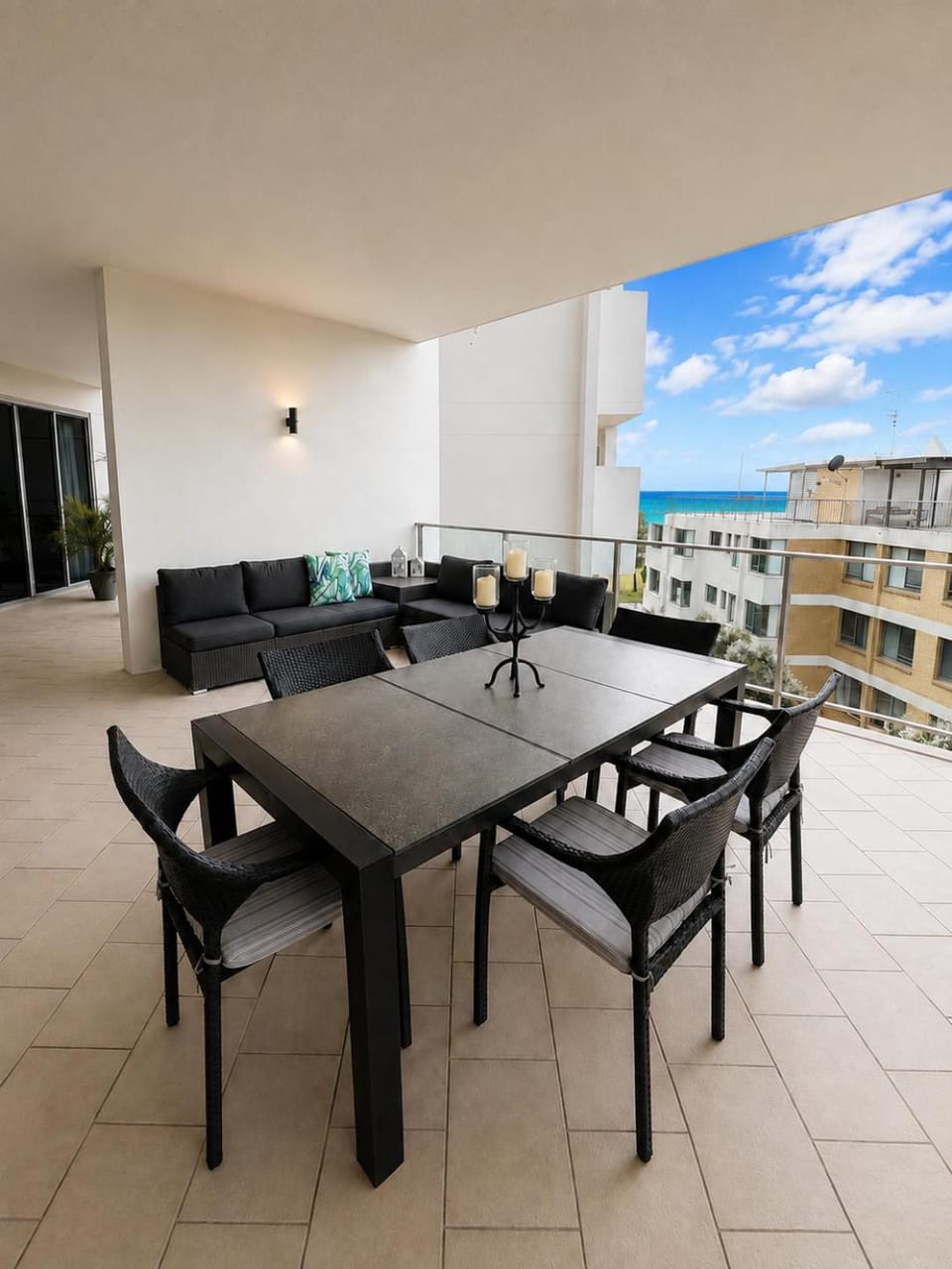 Patio, Balcony/Terrace, Seating area, Dining area, Sea view
