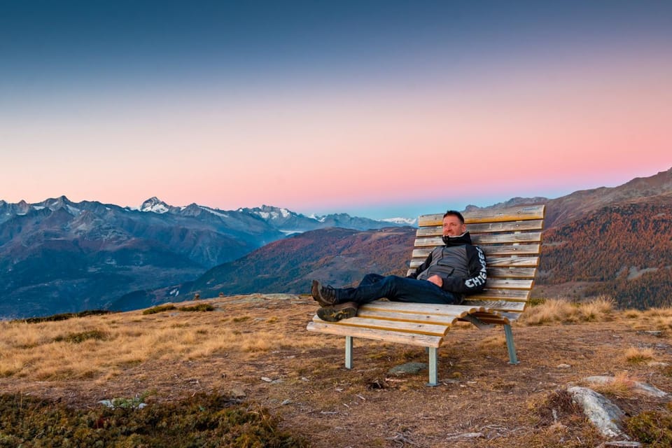 Hiking, Autumn, Sunset