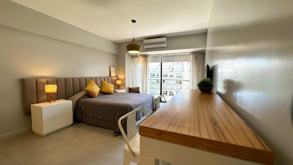 Bed, Living room, Photo of the whole room, Seating area, Bedroom
