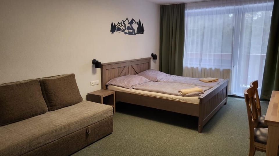 Bed, Living room, Photo of the whole room, Seating area, Bedroom