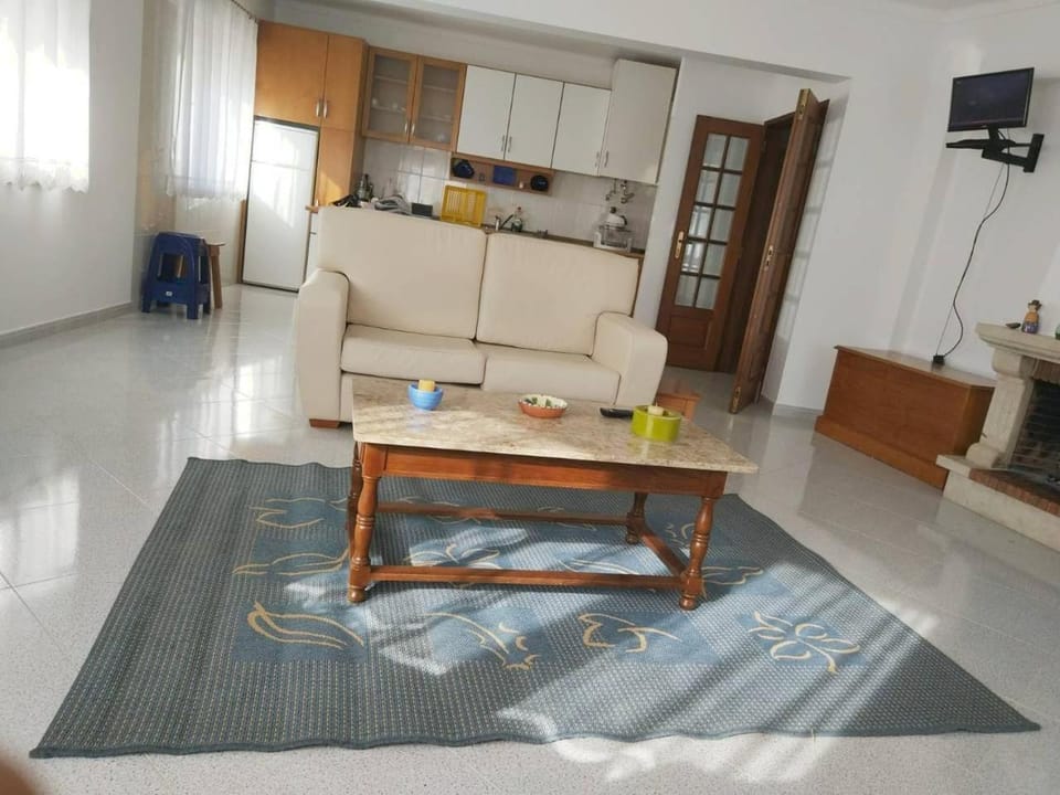 Living room, kitchen