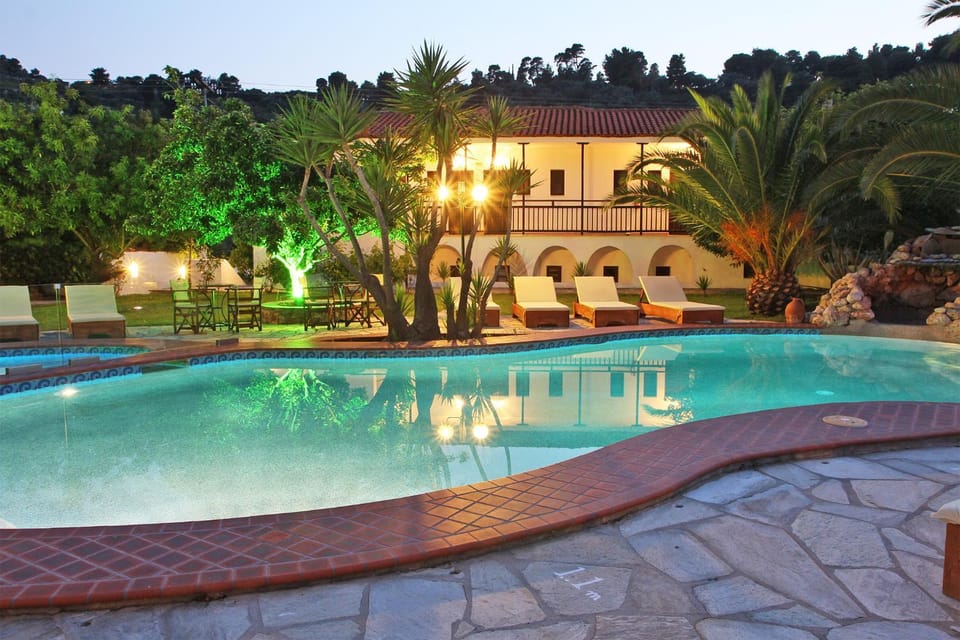 Swimming pool, Sunset