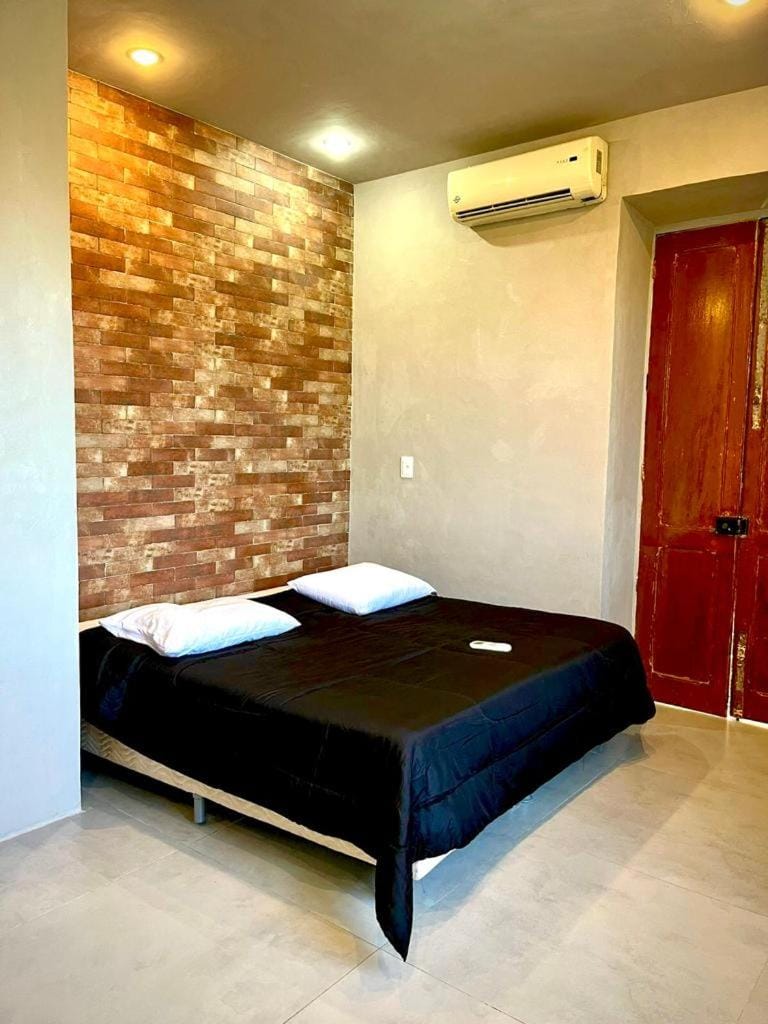 Bed, Bedroom, towels, air conditioner