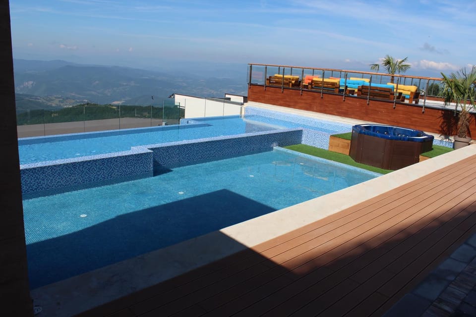 Sauna, Pool view, Swimming pool, Open Air Bath