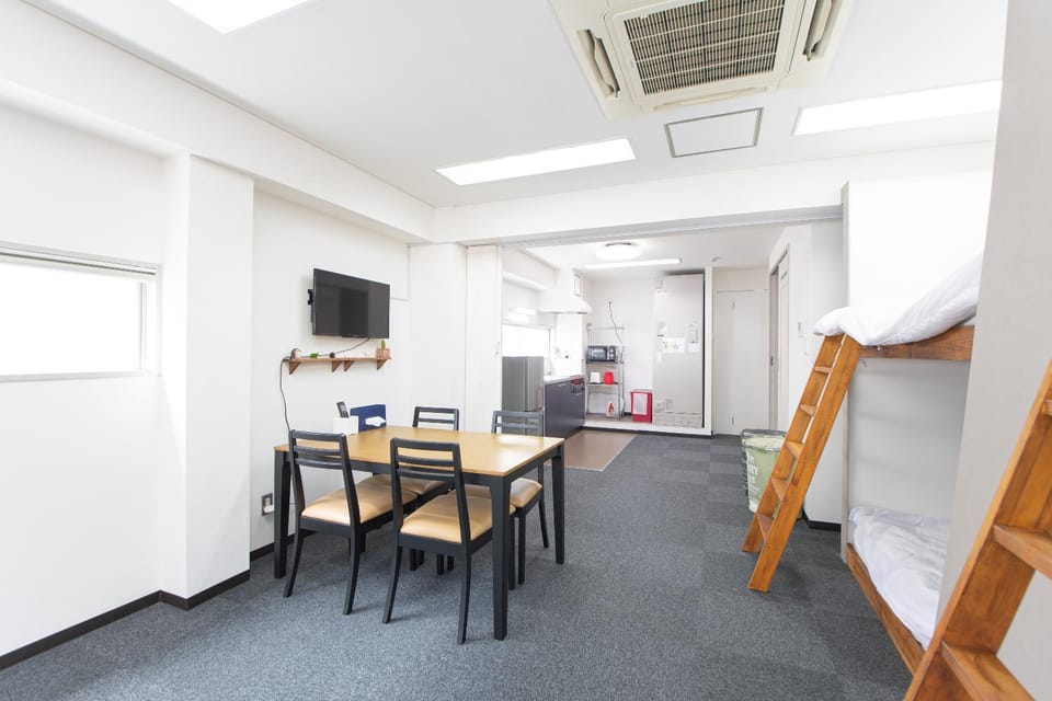 Kitchen or kitchenette, Living room, Dining area, Bedroom