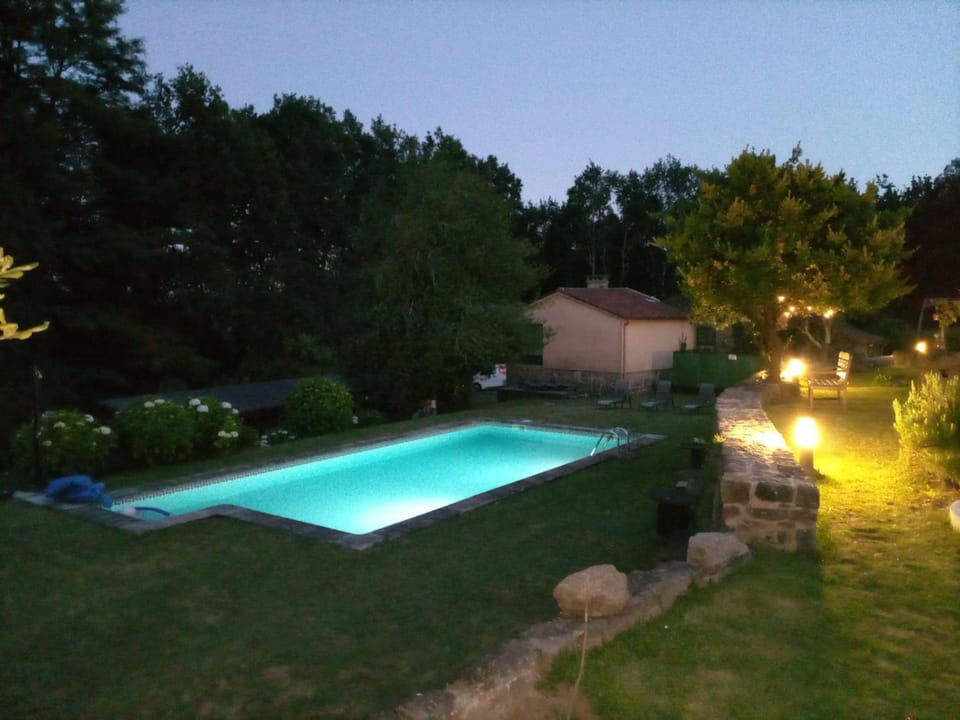 Night, Garden view, Pool view, Swimming pool