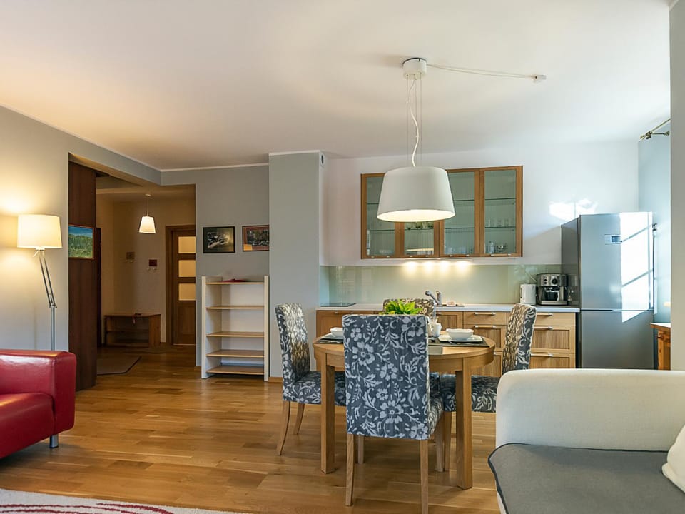 Kitchen or kitchenette, Living room, Dining area