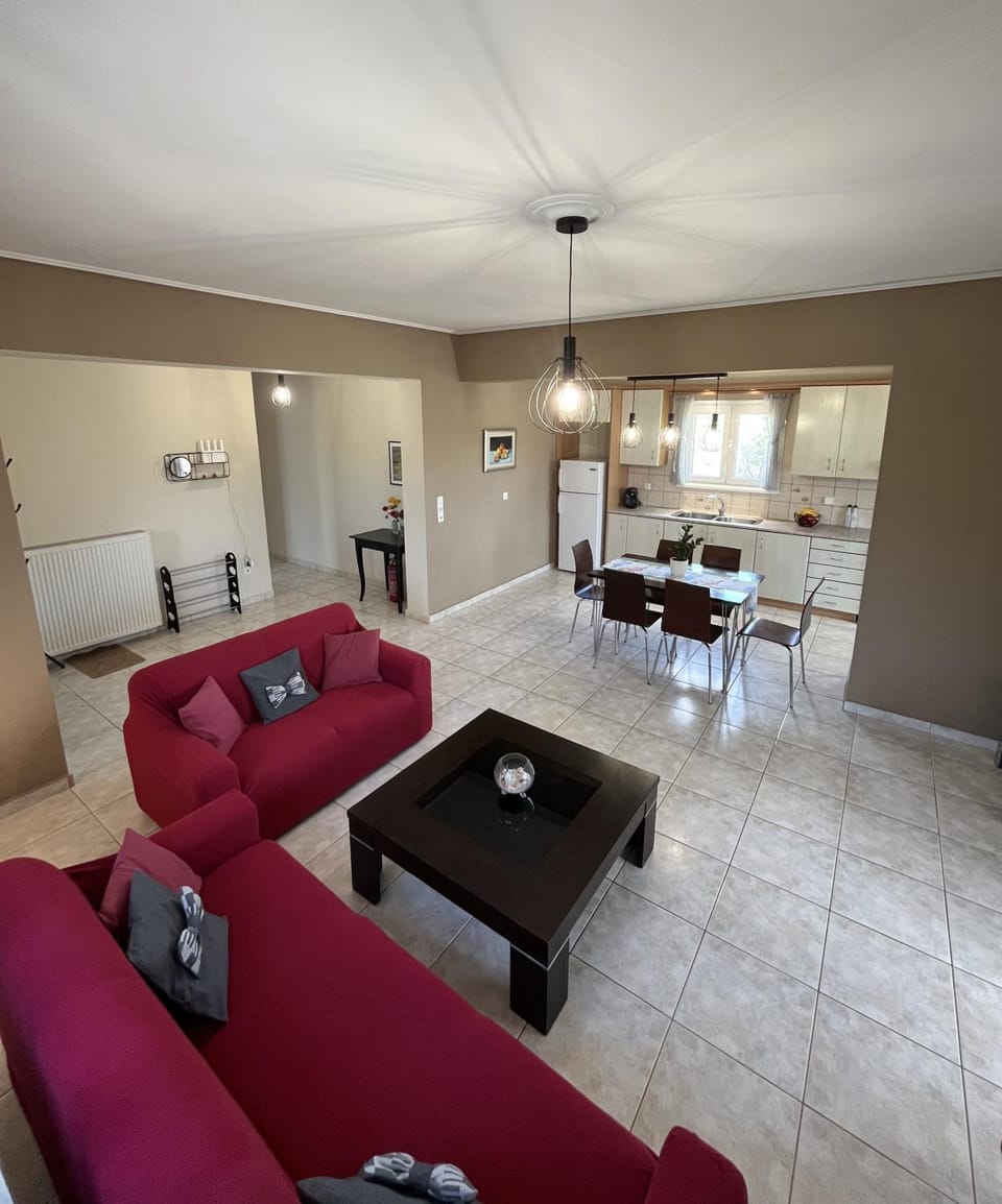 Living room, kitchen