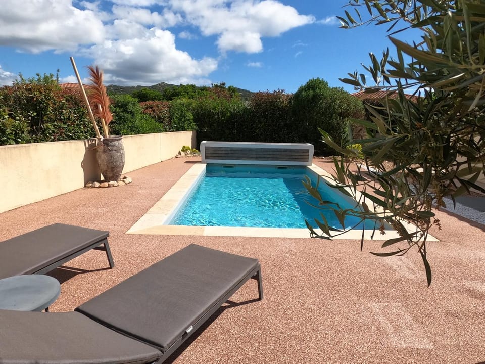 Pool view, sunbed
