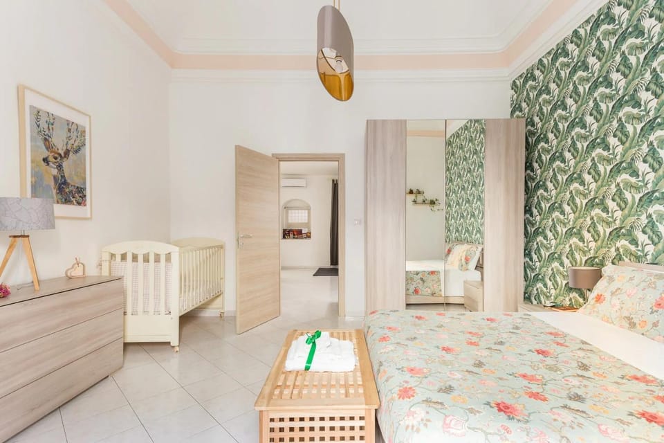 Bed, Photo of the whole room, Bedroom, cot, wardrobe, air conditioner