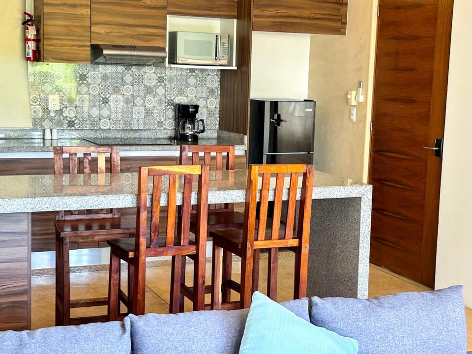 Kitchen or kitchenette, Living room, Dining area