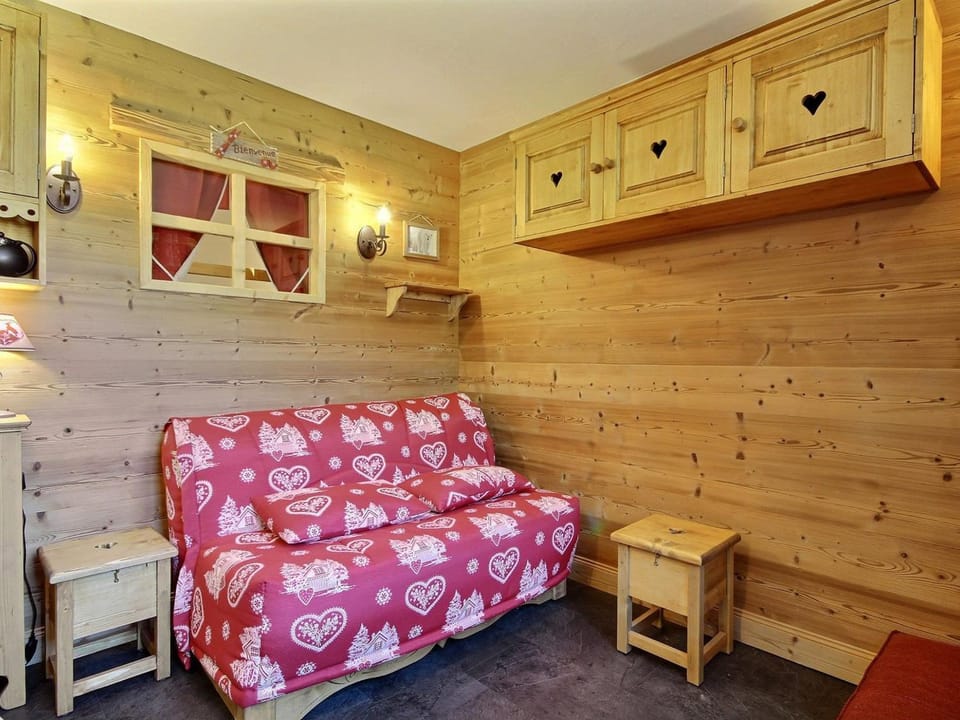 Studio-cabine rénové, 4 pers, sur les pistes, Belle Plagne Cabin in Mâcot-la-Plagne