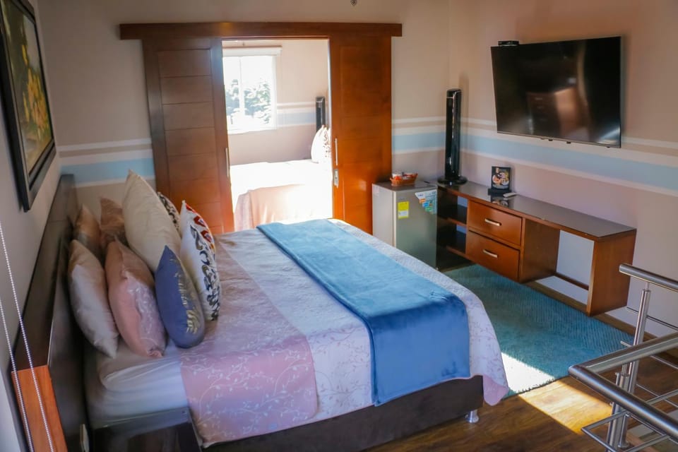 Bed, TV and multimedia, Seating area
