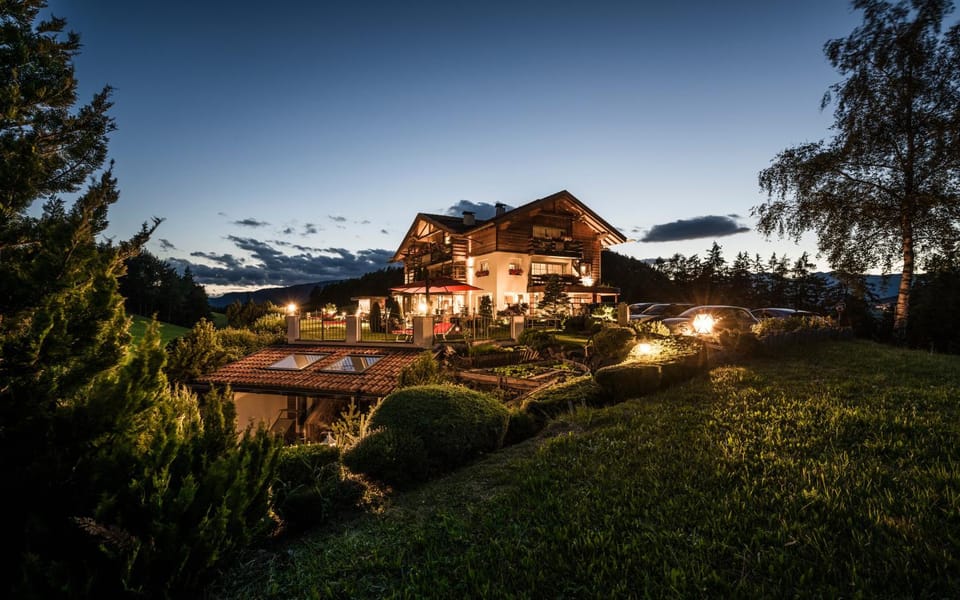 Property building, Night, Garden, Garden view