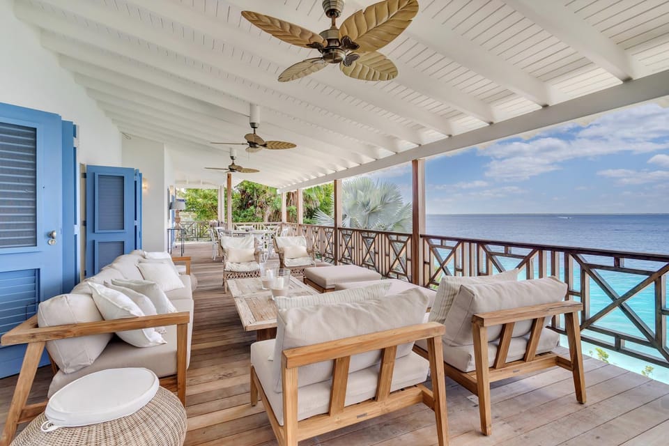 Patio, Day, Natural landscape, View (from property/room), Balcony/Terrace, Living room, Seating area, Dining area, Sea view, sunbed