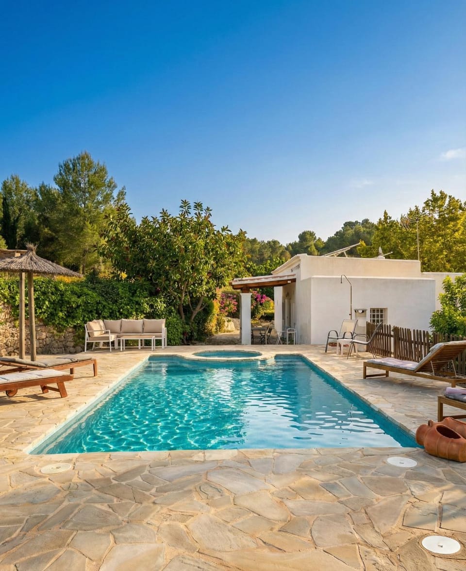 Property building, Natural landscape, Pool view, Swimming pool