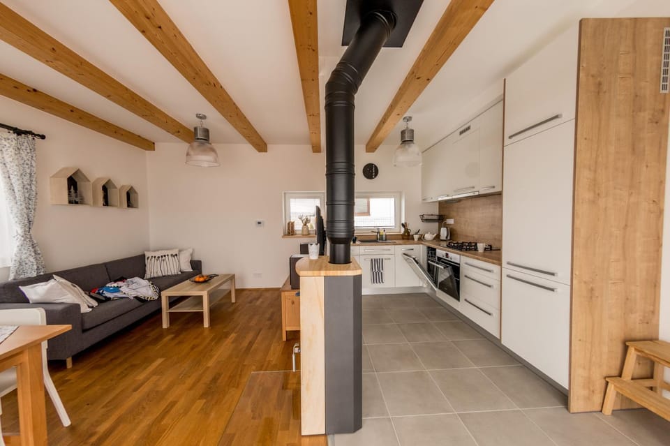 Kitchen or kitchenette, Living room, Dining area