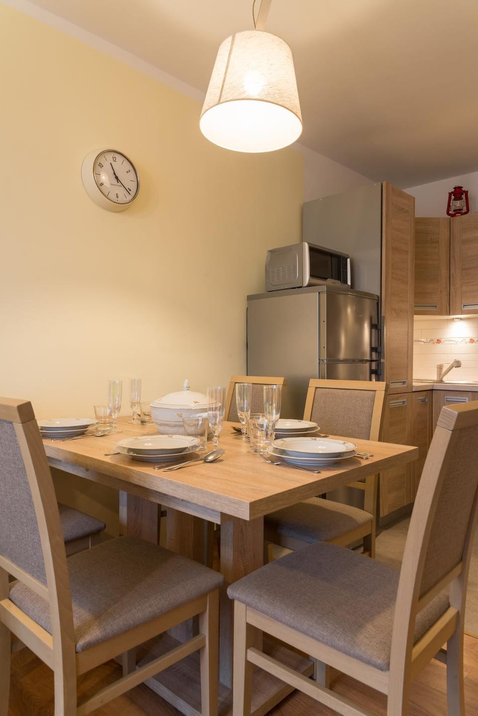 Kitchen or kitchenette, Living room, Dining area
