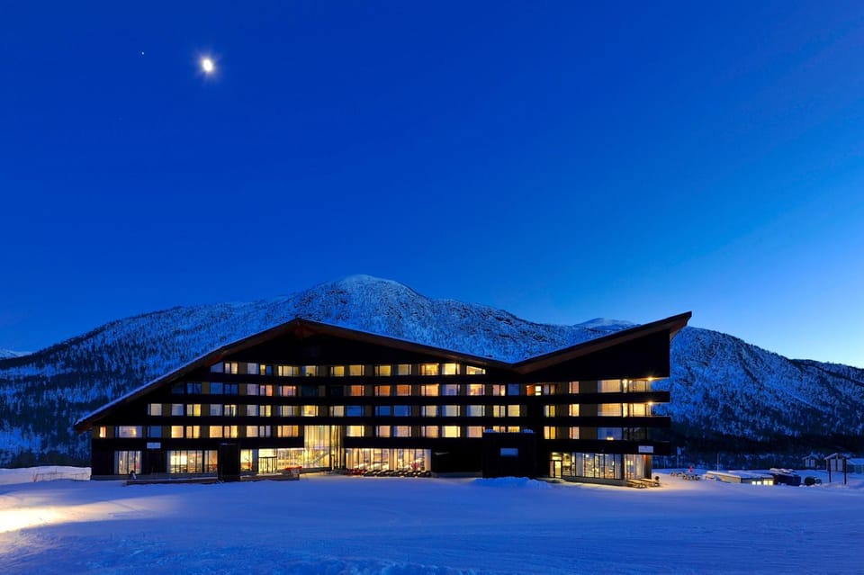 Facade/entrance, Night, Winter, On site