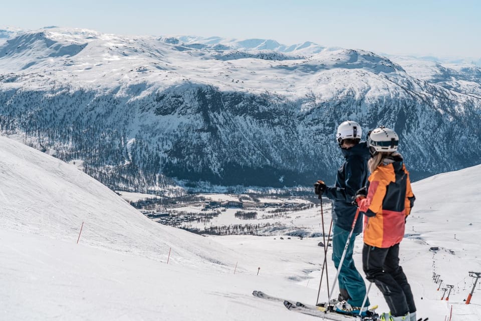 Natural landscape, Winter, Skiing, Mountain view