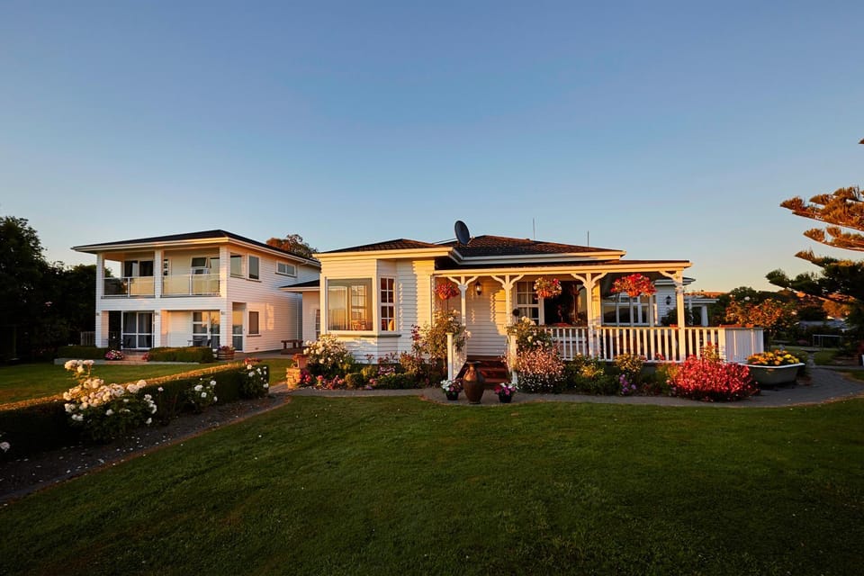 Property building, Night, Garden