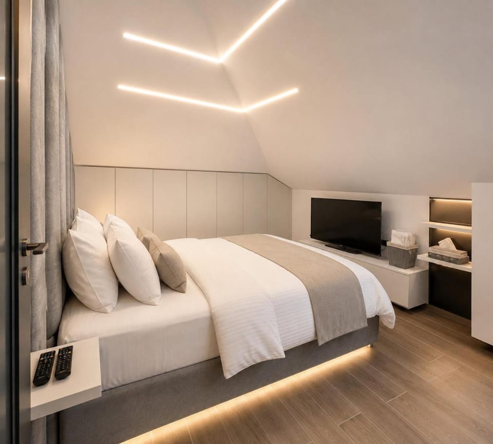 Bed, TV and multimedia, Bedroom