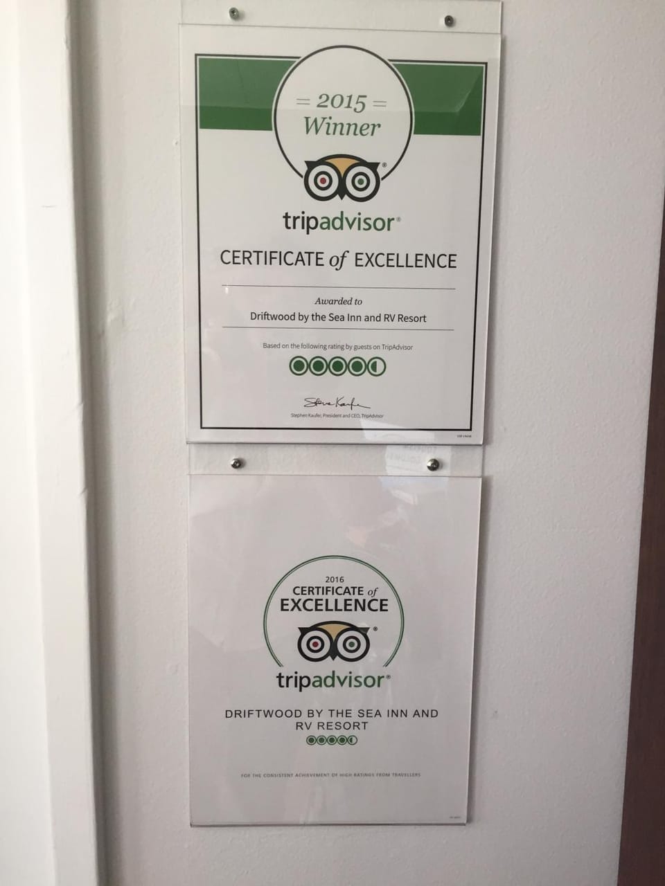 Lobby or reception, Certificate/Award