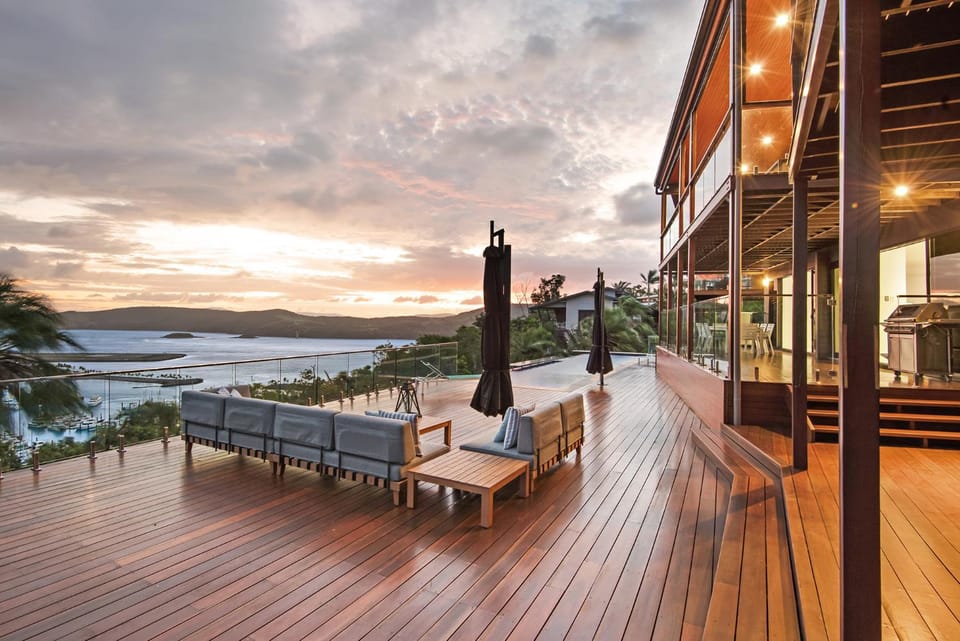 Balcony/Terrace, Seating area, Sea view, Sunset