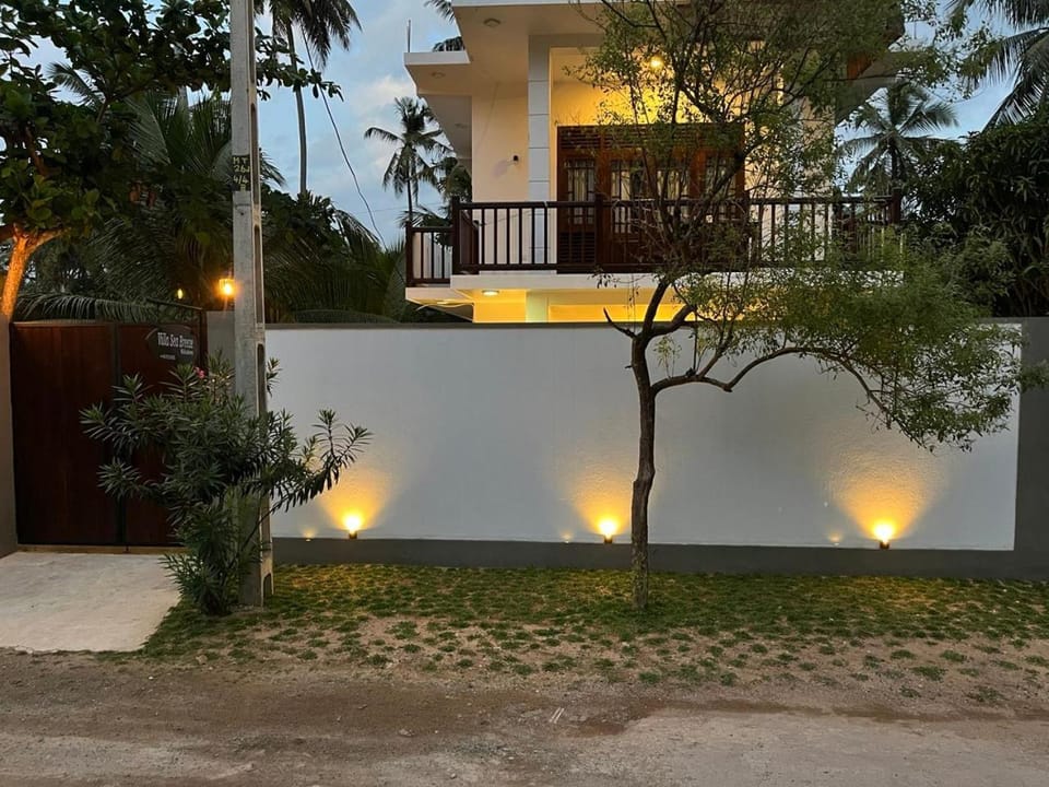 Property building, Night, Garden, Garden view