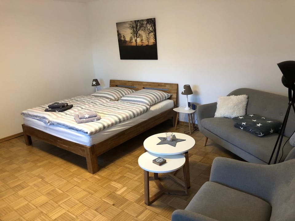 Bed, Living room, Photo of the whole room, Bedroom