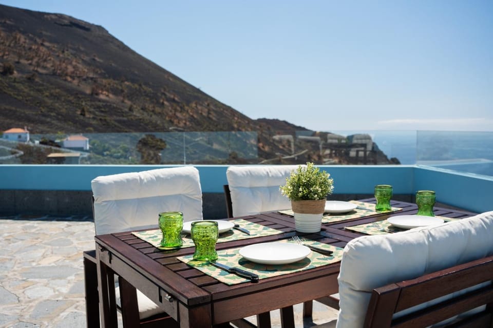 Patio, Day, Natural landscape, Balcony/Terrace, Dining area, Mountain view, Sea view