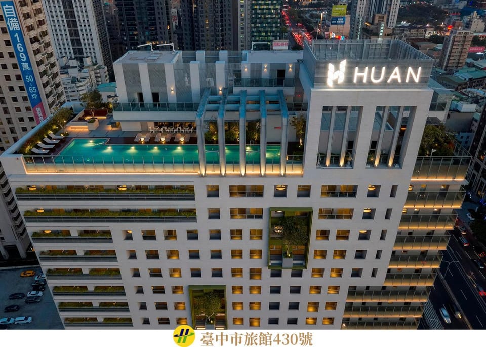 Property building, Text overlay, City view, Swimming pool