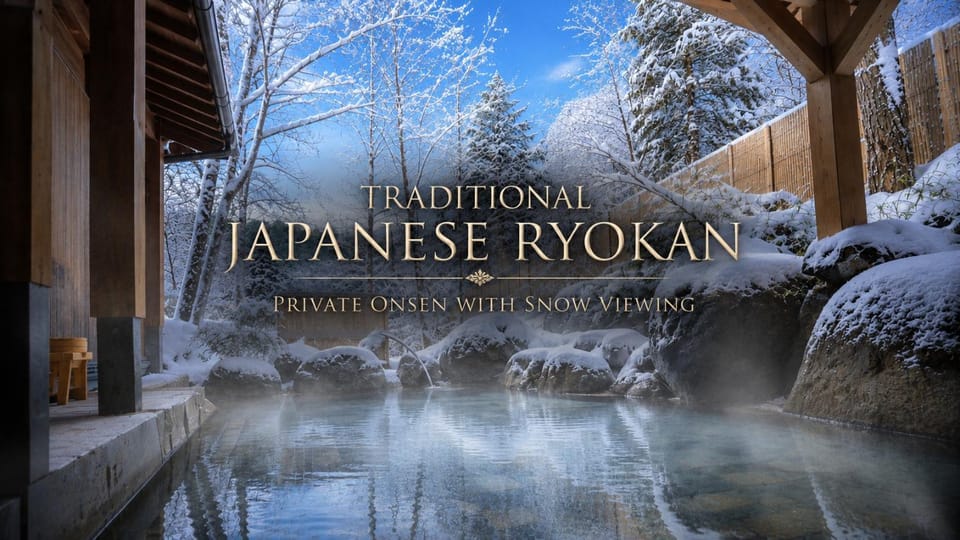 Winter, Hot Spring Bath, Hot Tub, Mountain view, Open Air Bath