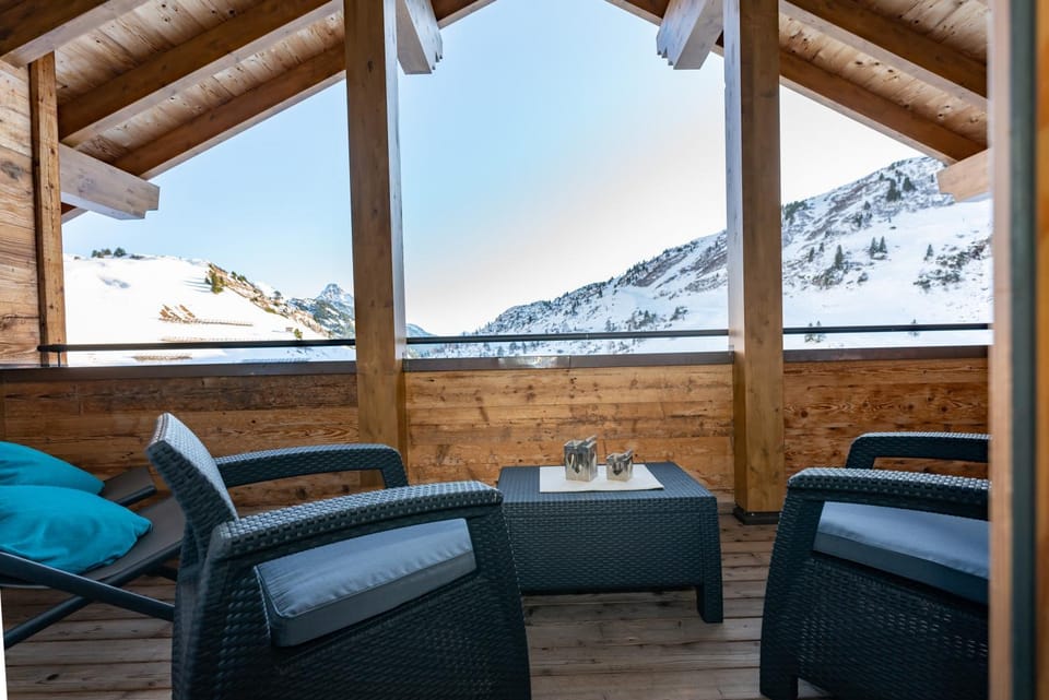 Winter, Balcony/Terrace, Spa and wellness centre/facilities, Seating area