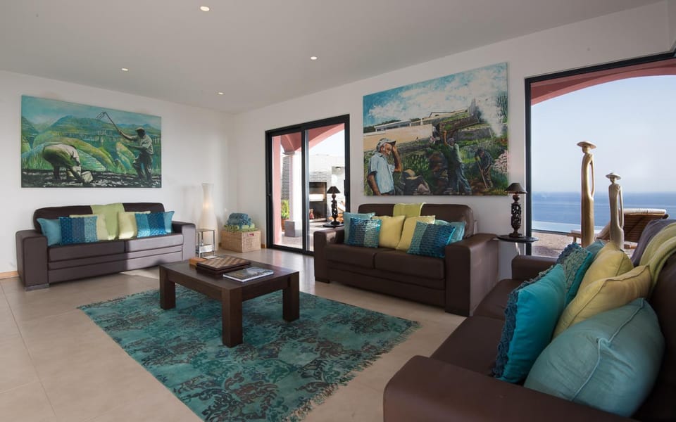 Living room, Seating area, Sea view
