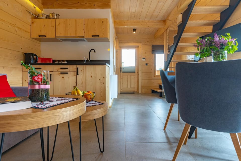 Kitchen or kitchenette, Living room, Dining area