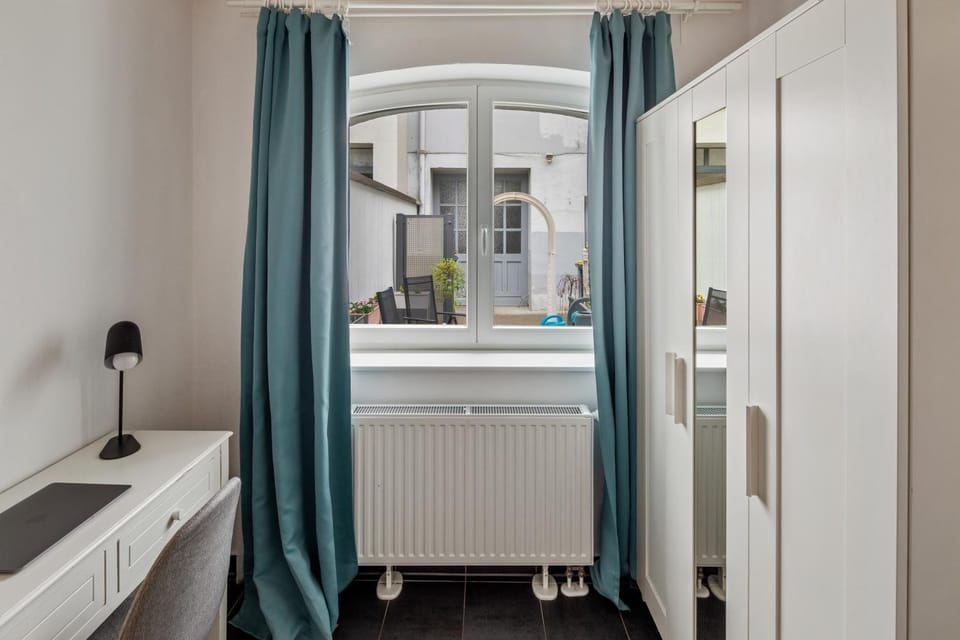 Bedroom, Inner courtyard view, wardrobe