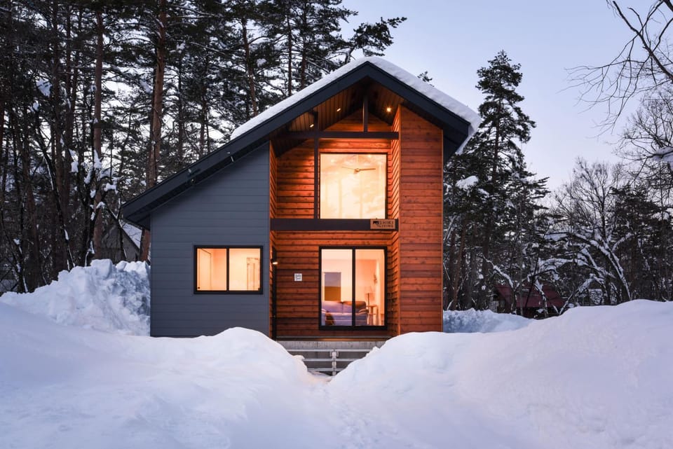 Property building, Winter, Sunset