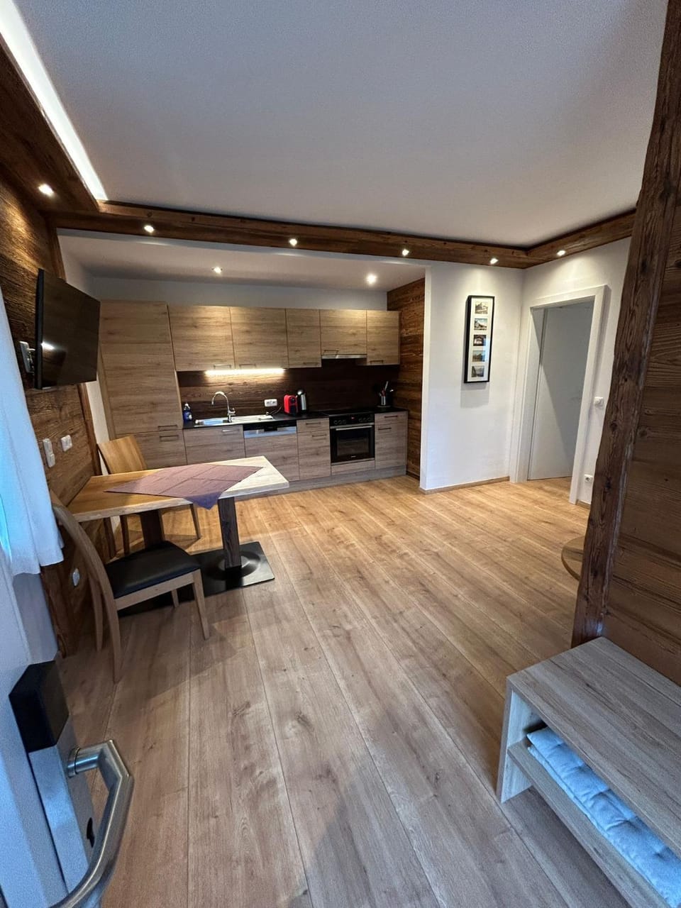 Living room, kitchen