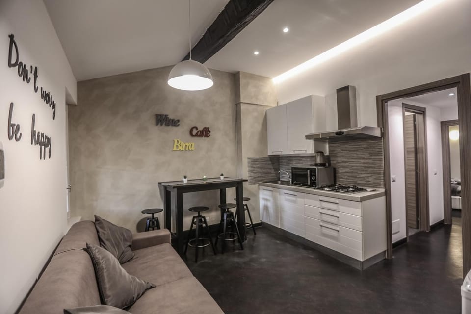 Kitchen or kitchenette, Living room, Dining area