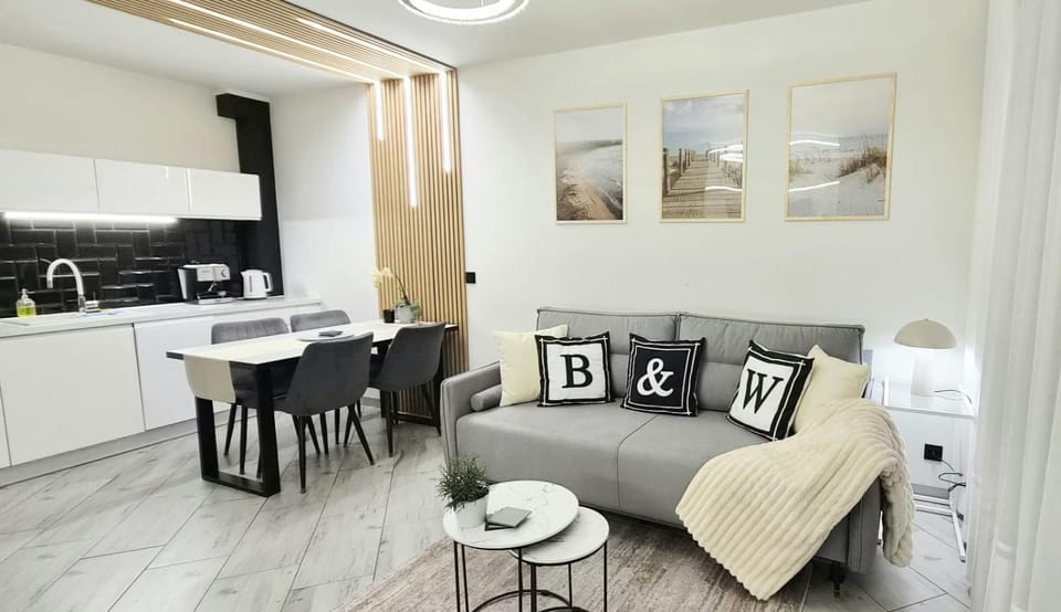 Apartament Black-White Apartment in West Pomeranian Voivodeship, Poland