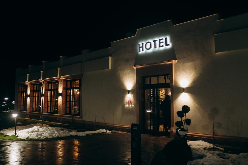 Property building, Night, Property logo or sign, Logo/Certificate/Sign, Street view
