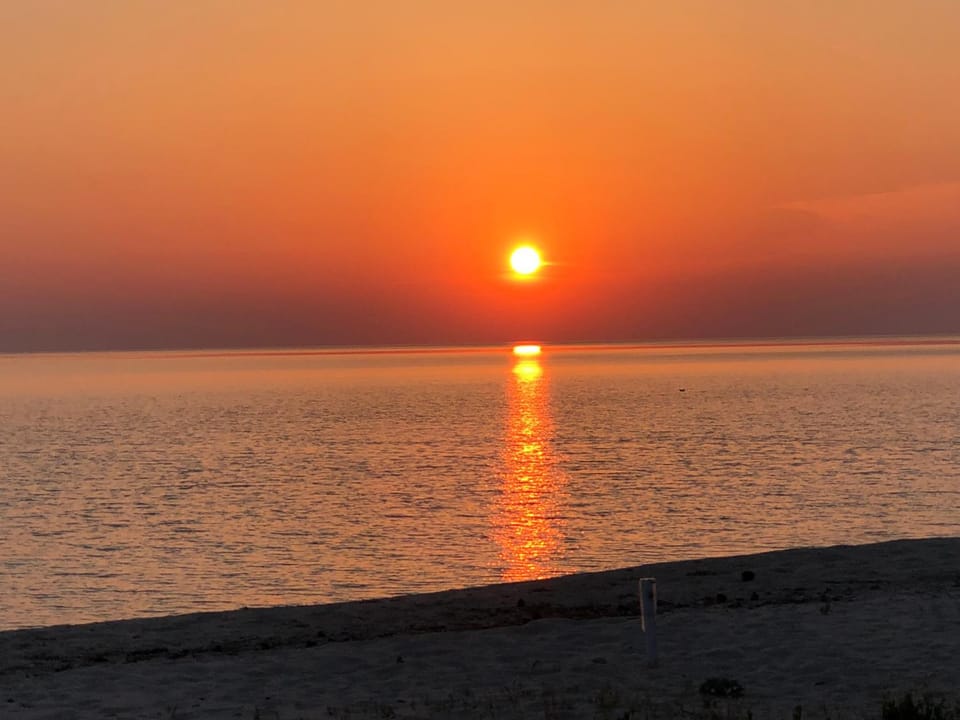 Natural landscape, Beach, Sunset