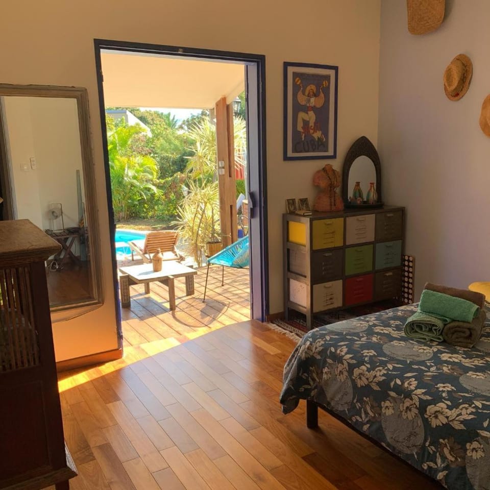 Bedroom, Pool view