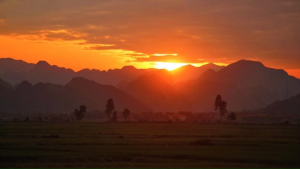 Natural landscape, Mountain view, Sunset