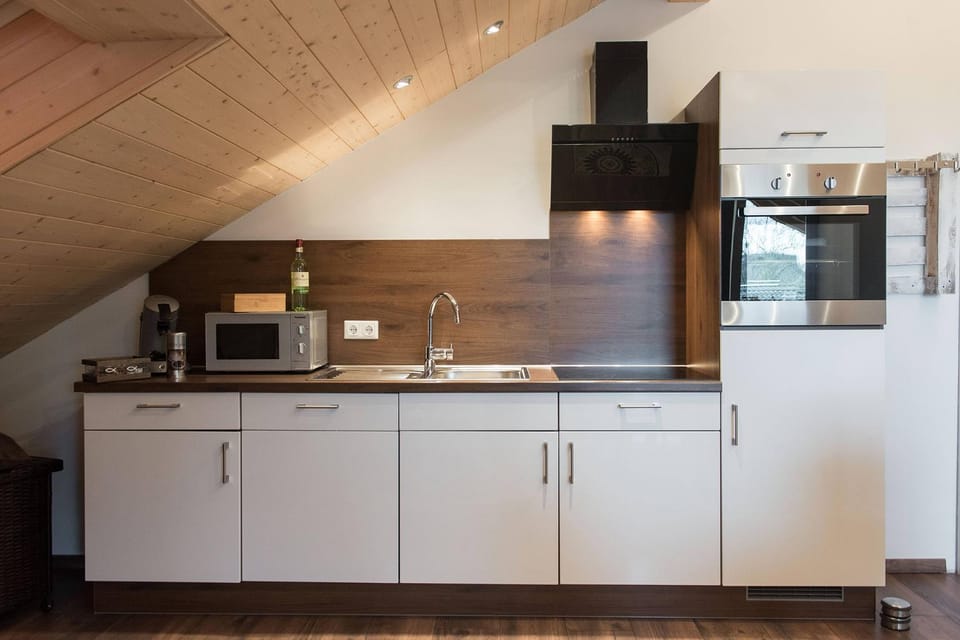 Kitchen or kitchenette, oven, stove